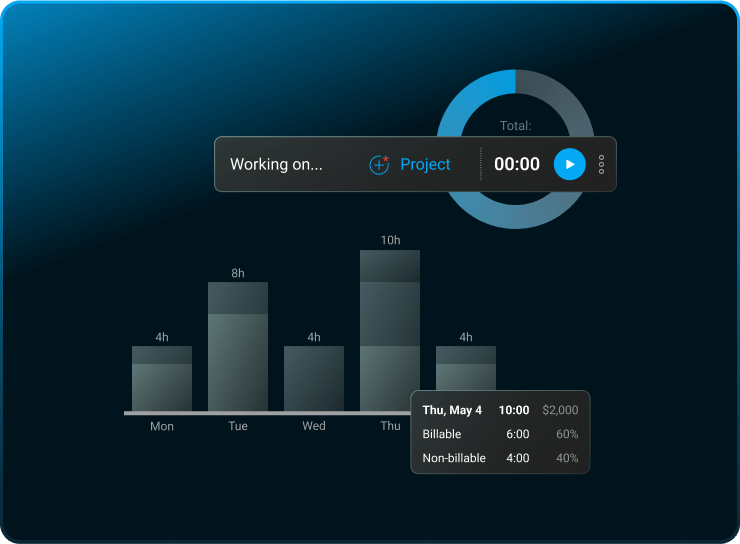 Screenshot of Clockify time tracking platform