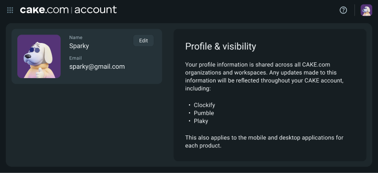 user profile