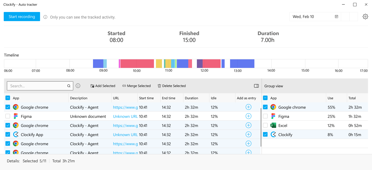 auto tracker app breakdown