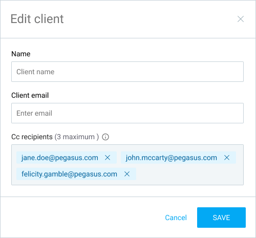 multiple client addresses
