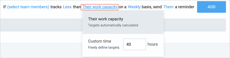 Time tracking reminders