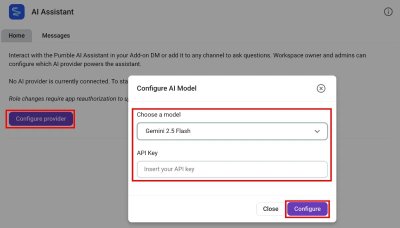 Pumble: AI Assistant Configuration