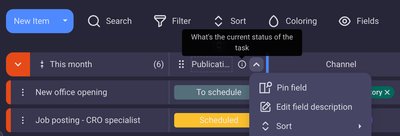 Plaky: Field Description