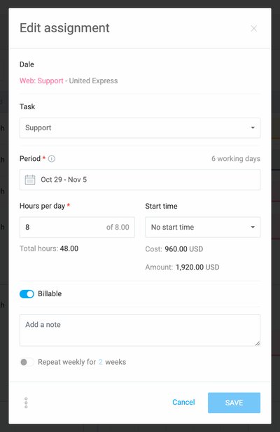Clockify: Finance Assignment Create