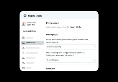 Permissions view