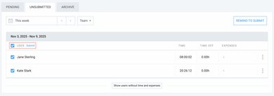 Clockify: Bulk Submit