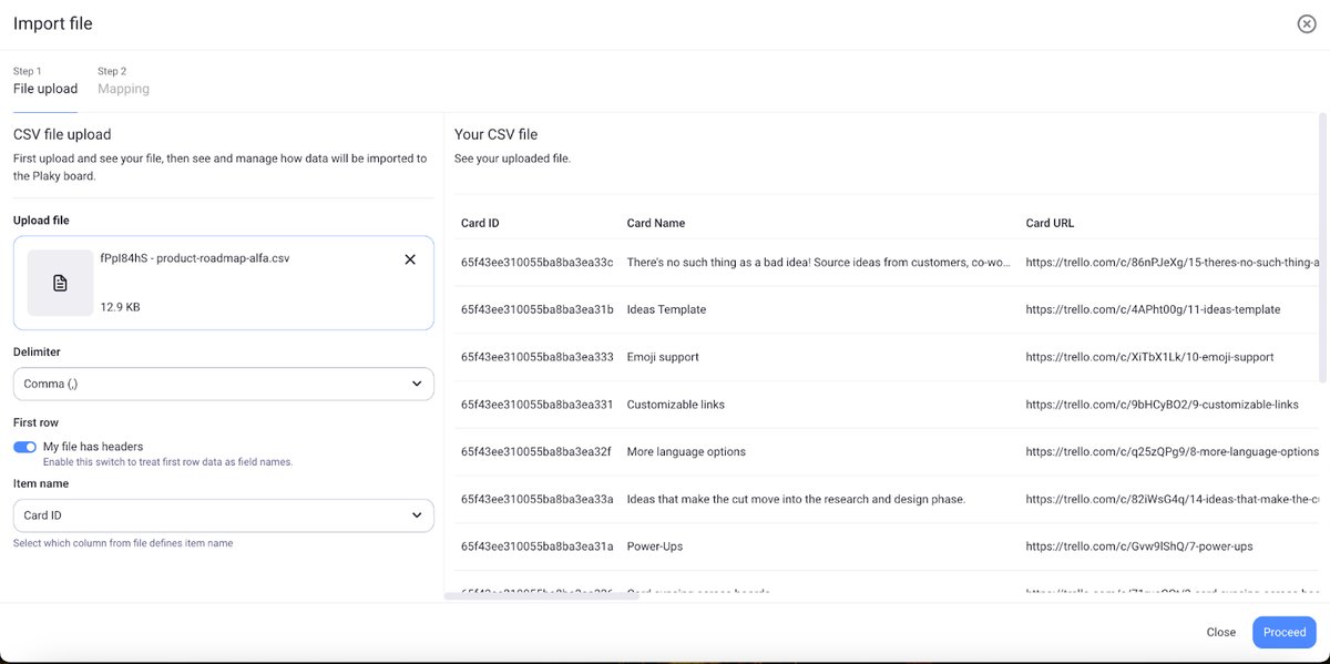 Import Board Data | Plaky | CAKE.com Updates