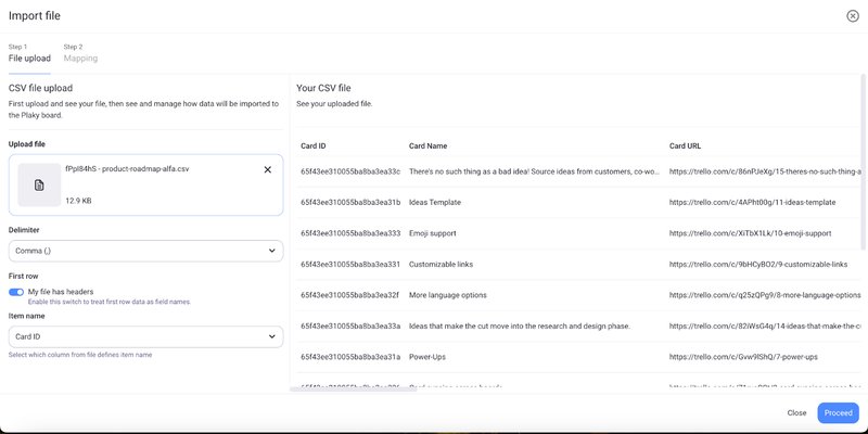Import Board Data | Plaky | CAKE.com Updates