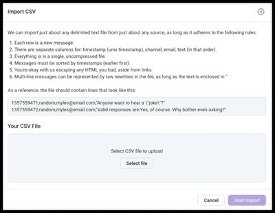 Pumble Import from CSV
