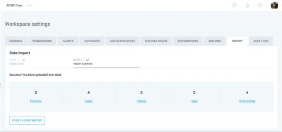 Clockify: User data import