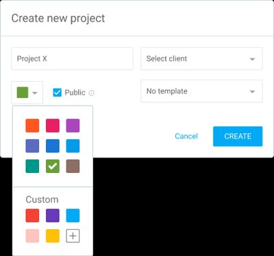 Clockify: Custom Color Picker