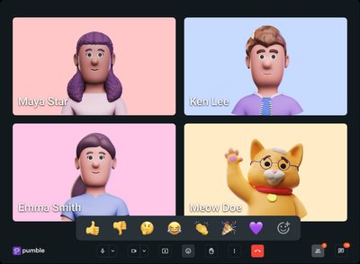 Pumble React During Meetings