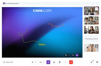 Annotation on video calls in Pumble