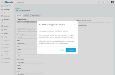 Clockify: Connect Peppol