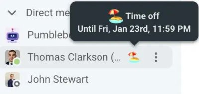 Clockify Time Off Status