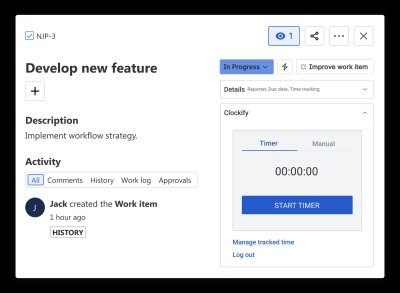 Clockify: Track Time in Jira