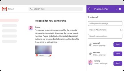 Gmail Pumble Integration Email