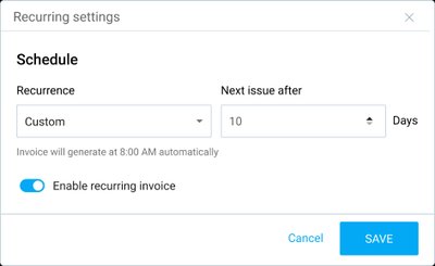 Clockify: Recurring Invoices