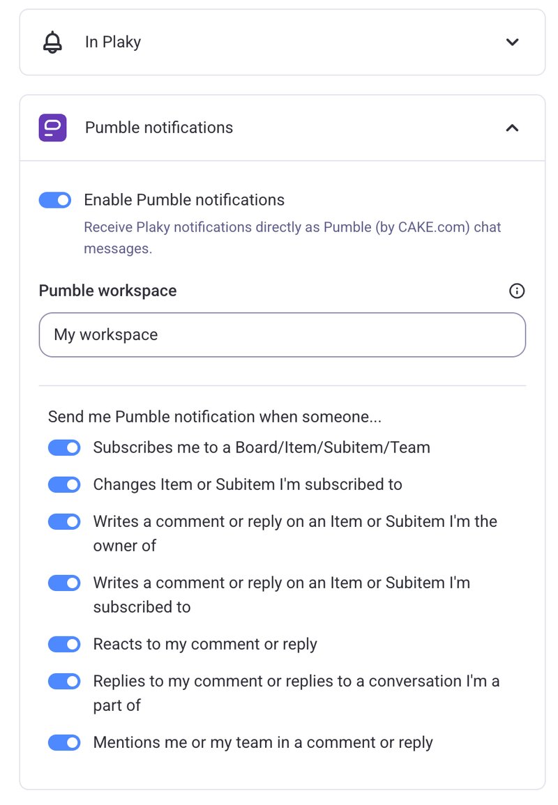 Pumble Integration with Clockify & Plaky | CAKE.com Updates