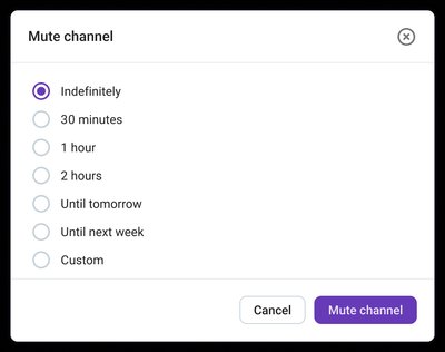 Pumble: Temporarily mute channels
