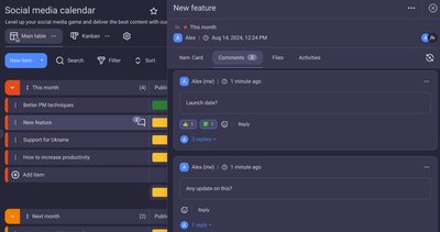 Plaky: Replies and Reactions