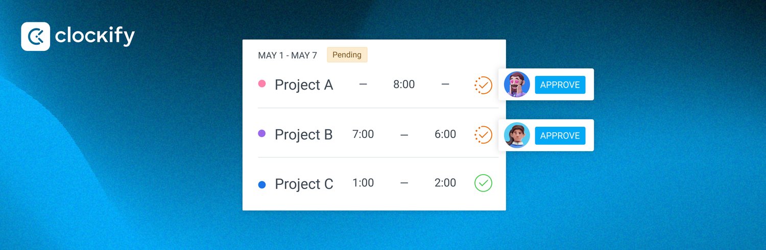 Project Manager Approval | Clockify | CAKE.com Updates