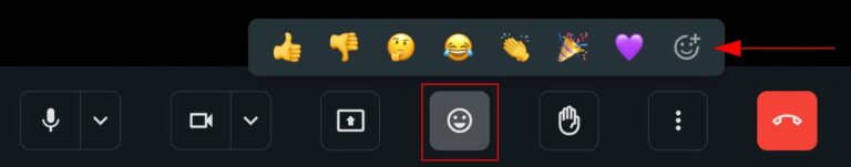 Leave reactions during calls