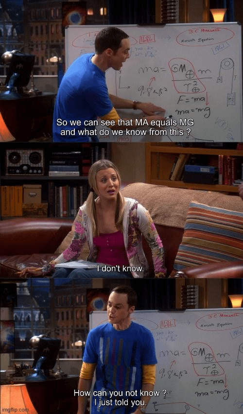 Curse of knowledge meme