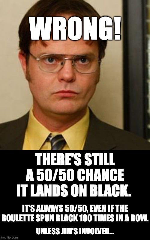 Gambler's fallacy meme