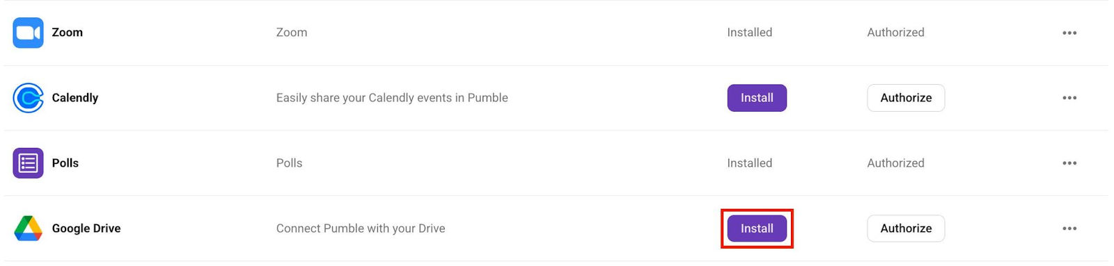 Adding Google Drive integration installation
