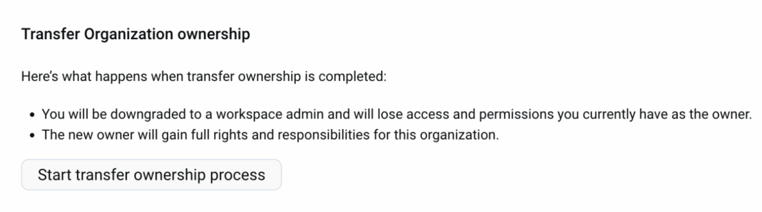 The button for starting the tranfer of the ownership process