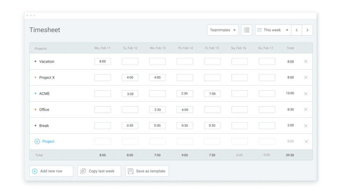 Timesheet